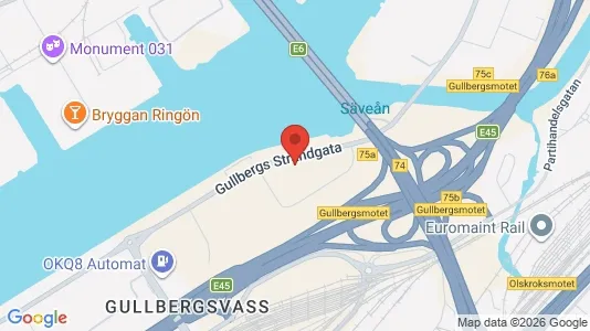 Industrilokaler att hyra i Göteborg Centrum - kort over placeringen