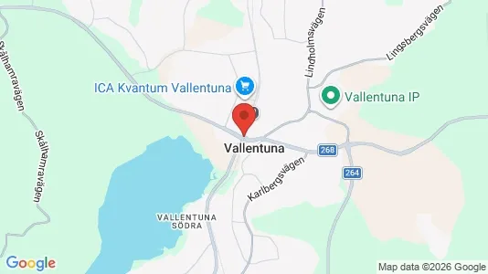 Industrilokaler att hyra i Vallentuna - kort over placeringen