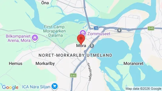Industrilokaler att hyra i Mora - kort over placeringen