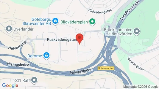 Industrilokaler att hyra i Västra hisingen - kort over placeringen