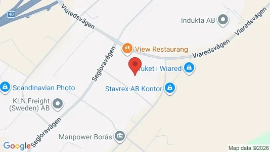 Kontorslokaler att hyra i Borås - kort over placeringen