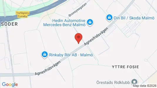 Industrilokaler att hyra i Fosie - kort over placeringen