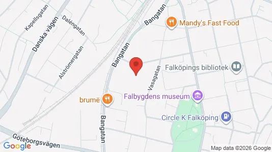 Industrilokaler att hyra i Falköping - kort over placeringen