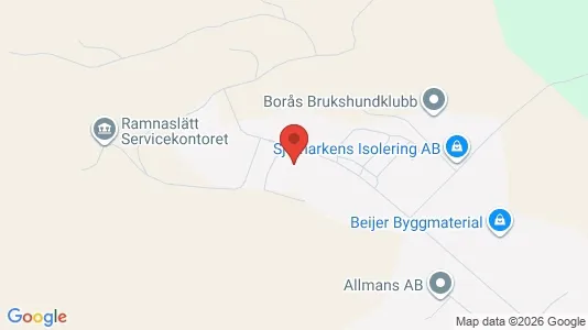 Industrilokaler att hyra i Borås - kort over placeringen