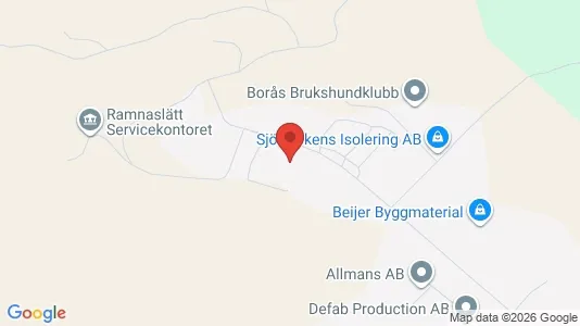 Industrilokaler att hyra i Borås - kort over placeringen