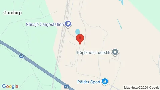 Lagerlokaler att hyra i Nässjö - kort over placeringen