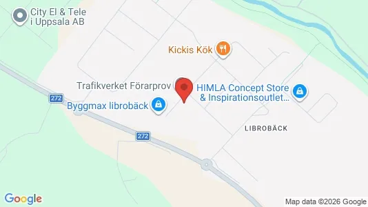 Industrilokaler att hyra i Uppsala - kort over placeringen