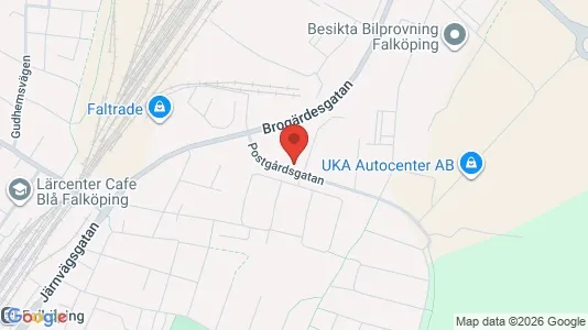 Industrilokaler att hyra i Falköping - kort over placeringen