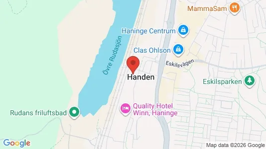 Industrilokaler att hyra i Haninge - kort over placeringen