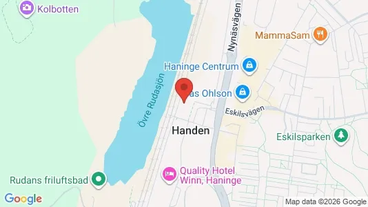 Industrilokaler att hyra i Haninge - kort over placeringen