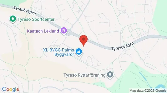 Industrilokaler att hyra i Tyresö - kort over placeringen