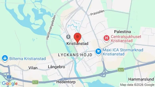 Butikslokaler att hyra i Kristianstad - Bild från Google Street View
