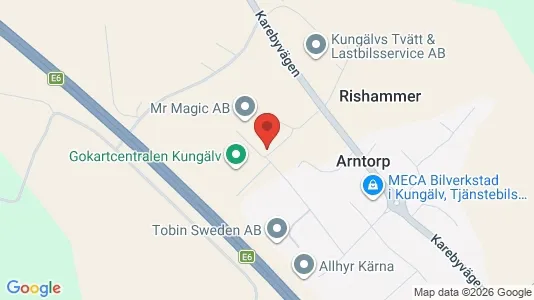 Industrilokaler att hyra i Kungälv - kort over placeringen