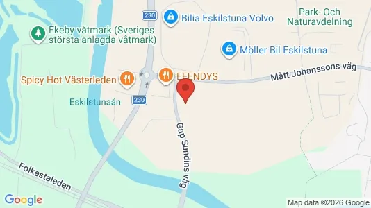 Industrilokaler att hyra i Eskilstuna - kort over placeringen