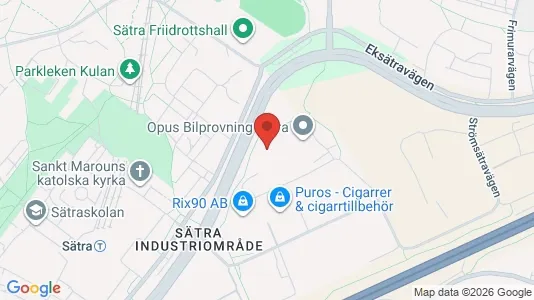 Industrilokaler att hyra i Söderort - kort over placeringen