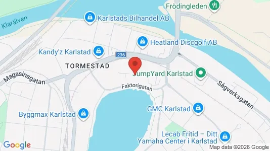 Industrilokaler att hyra i Karlstad - kort over placeringen