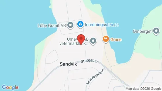 Industrilokaler att hyra i Umeå - kort over placeringen