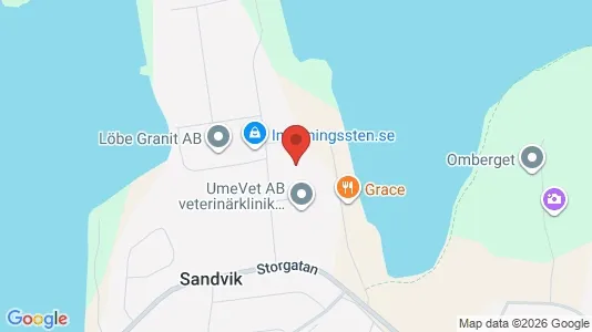 Industrilokaler att hyra i Umeå - kort over placeringen