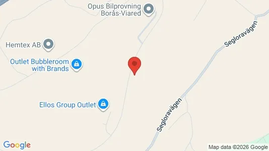 Industrilokaler att hyra i Borås - kort over placeringen