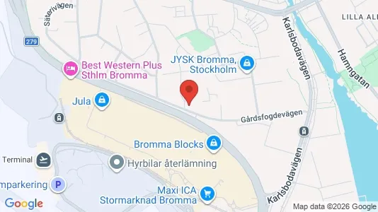 Kontorslokaler att hyra i Västerort - kort over placeringen