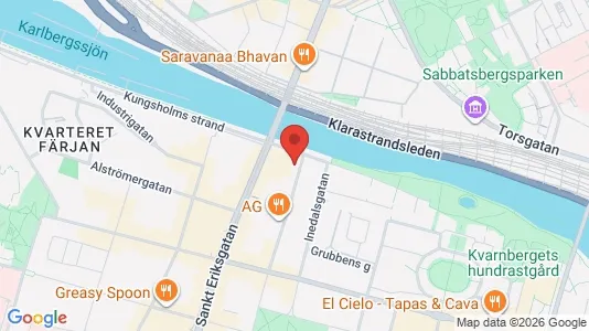 Industrilokaler att hyra i Kungsholmen - kort over placeringen