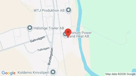 Kontorslokaler att hyra i Bollnäs - kort over placeringen
